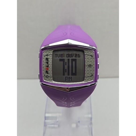 Polar FT60 Heart Rate Monitor Watch Purple Tested New Battery Chest Strap WR - Picture 1 of 14